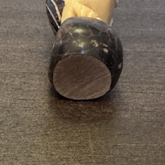 Owl Hand Carved Tagua Nut Vegetable Ivory Figurine Wise Owl Totem Birds Wisdom - Picture 13 of 16